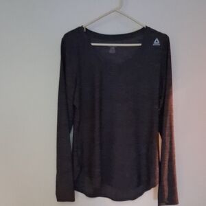 Reebok Women's Dark Gray Long Sleeve Sweater